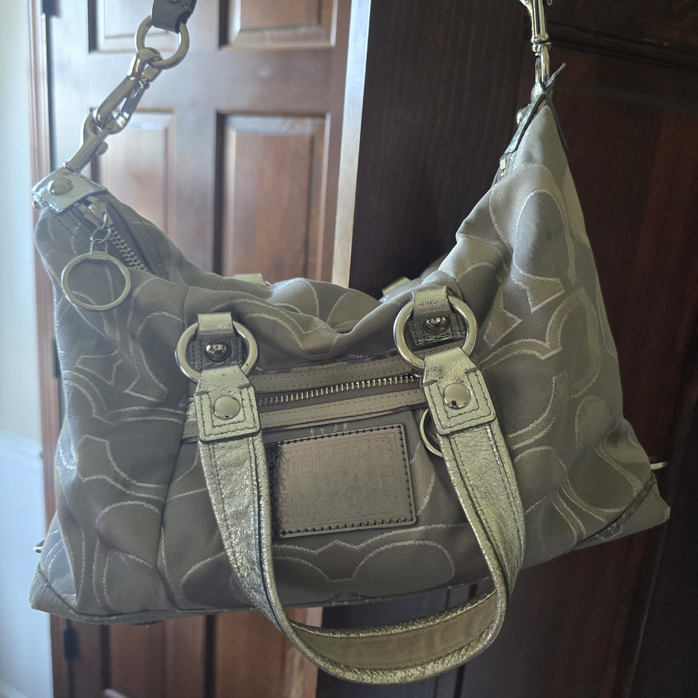 Silver Coach Crossbody
